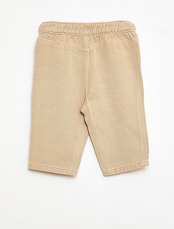 Pantalon uni en matière douce avec coupe relax fit