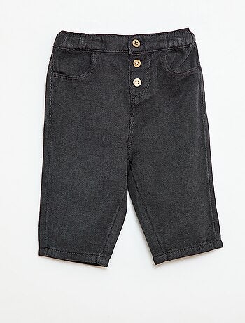 Pantalon uni en matière douce avec coupe relax fit