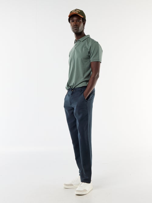 Pantalon uni en matière légère et douce - Kiabi Pantalon uni en matière légère et douce - Kiabi