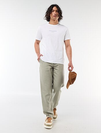 Pantalon uni en matière légère et douce
