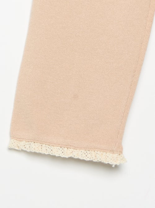 Pantalon uni en tricot - Kiabi