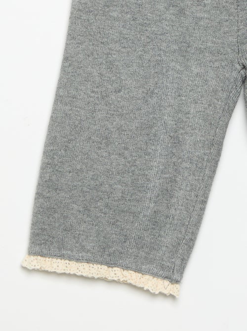 Pantalon uni en tricot - Kiabi
