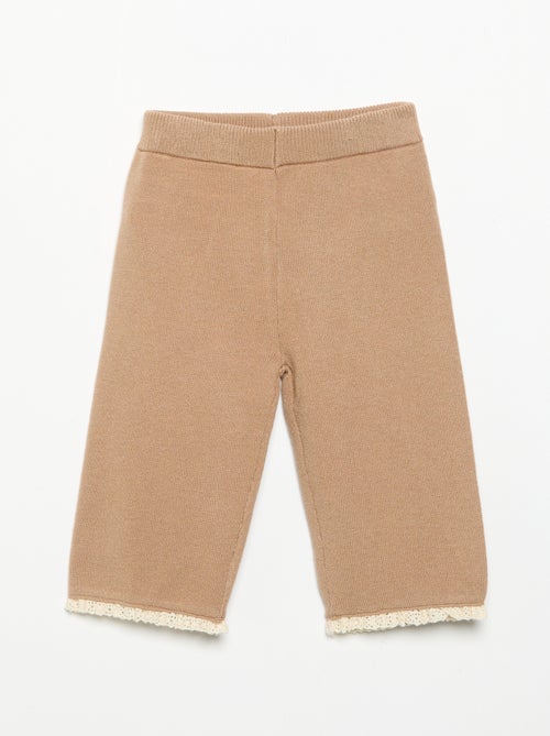 Pantalon uni en tricot - Kiabi