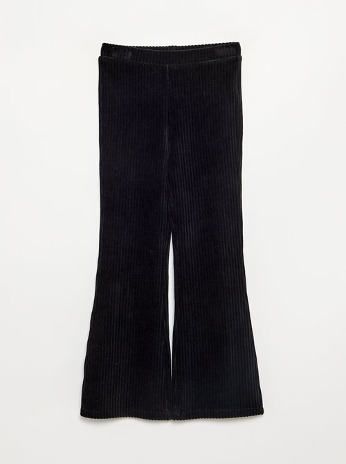 Pantalon uni en velours côtelé - Kiabi