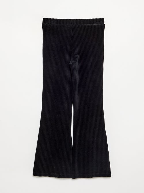 Pantalon uni en velours côtelé - Kiabi