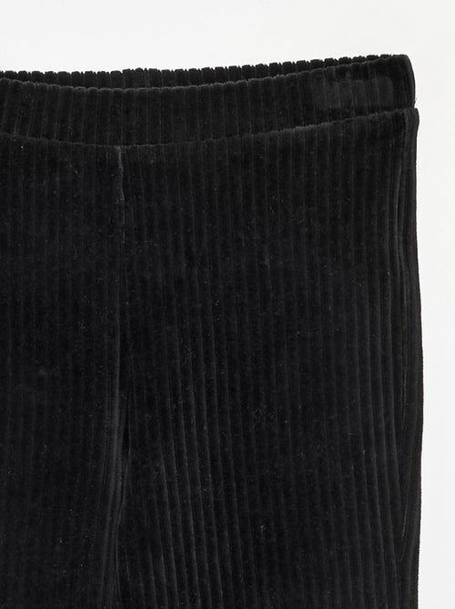 Pantalon uni en velours côtelé - Kiabi