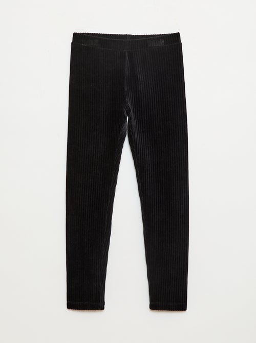 Pantalon uni en velours épais - Kiabi