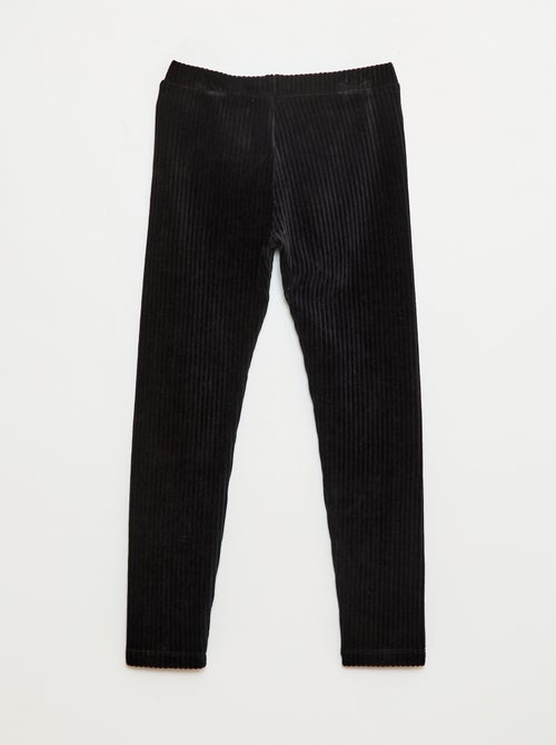 Pantalon uni en velours épais - Kiabi