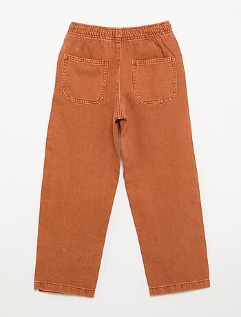 Pantalon van twill met trekkoordjes