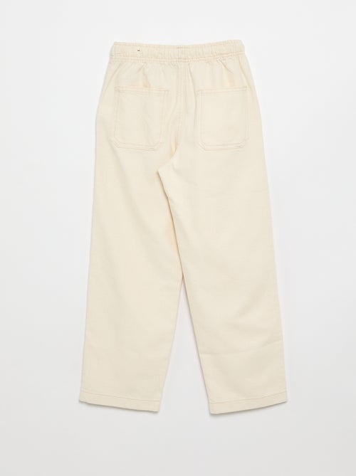 Pantalon van twill met trekkoordjes - Kiabi Pantalon van twill met trekkoordjes - Kiabi