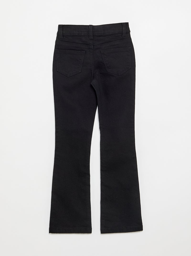 Pantalon van twill met verstelbare taille Zwart - Kiabi