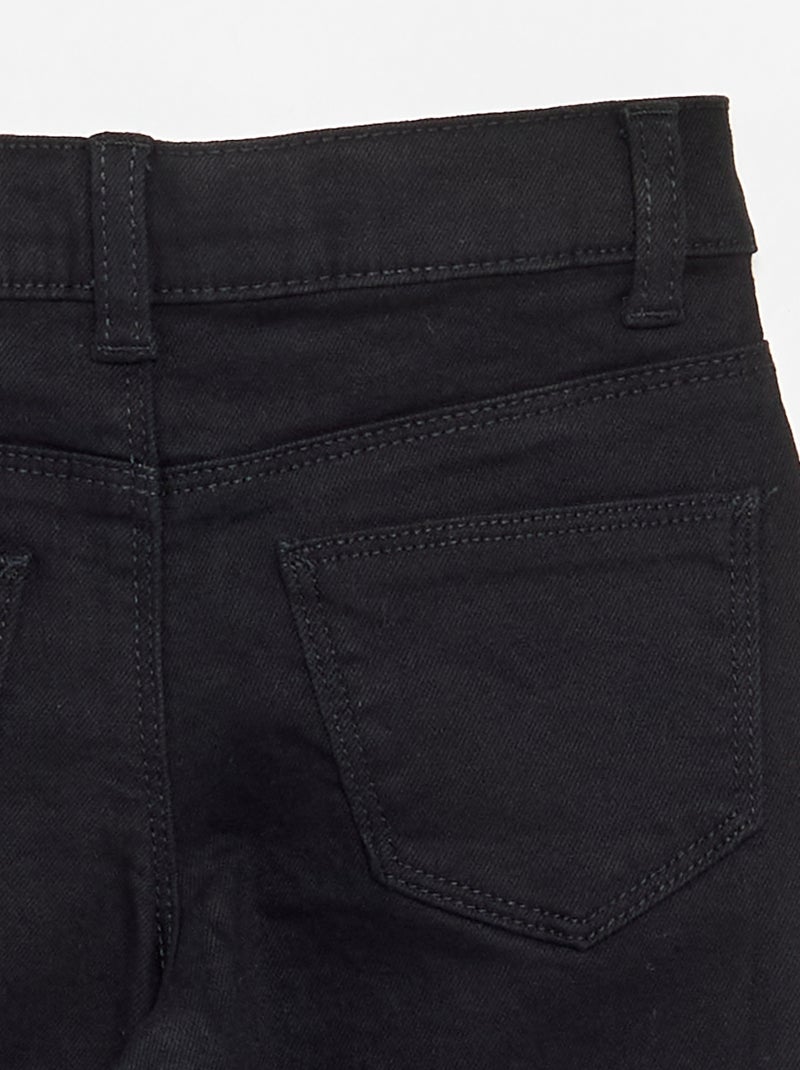 Pantalon van twill met verstelbare taille Zwart - Kiabi