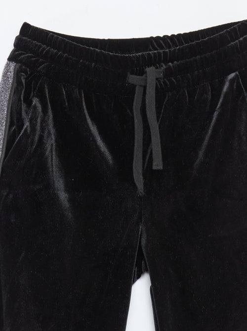 Pantalon velours à bandes pailletées - Kiabi