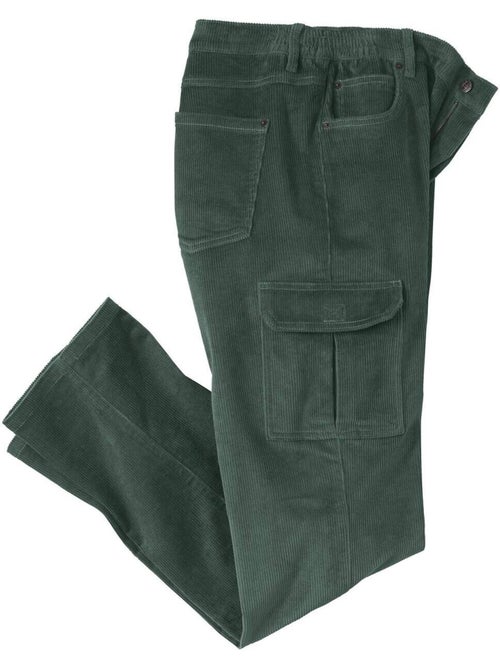 Pantalon velours cargo stretch - atlas for men - Kiabi Pantalon velours cargo stretch - atlas for men - Kiabi