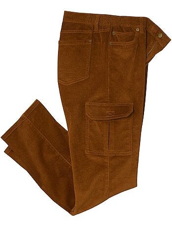 Pantalon velours cargo taille semi elastiquée - atlas for men