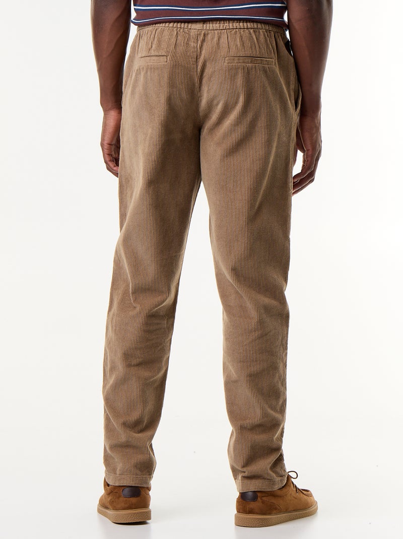 Pantalon velours côtelé Beige - Kiabi