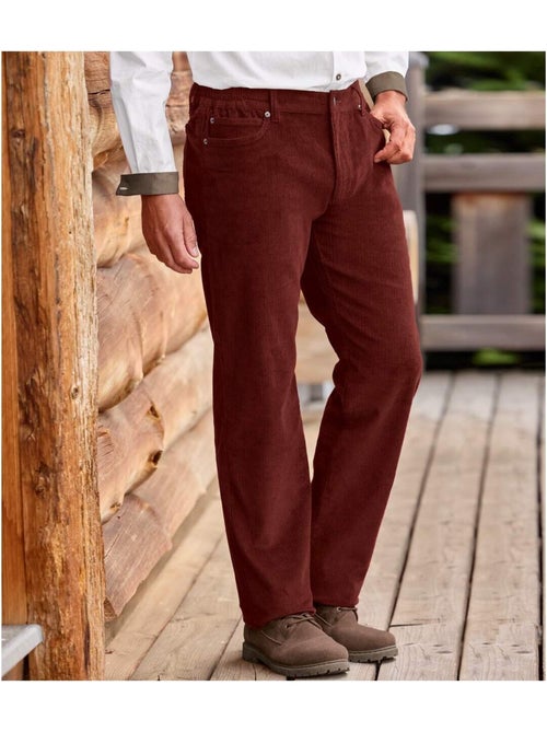 Pantalon Velours Stretch Chalet   - ATLAS FOR MEN - Kiabi