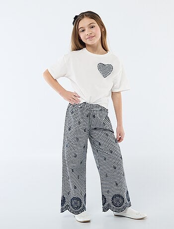Pantalon vichy en coton
