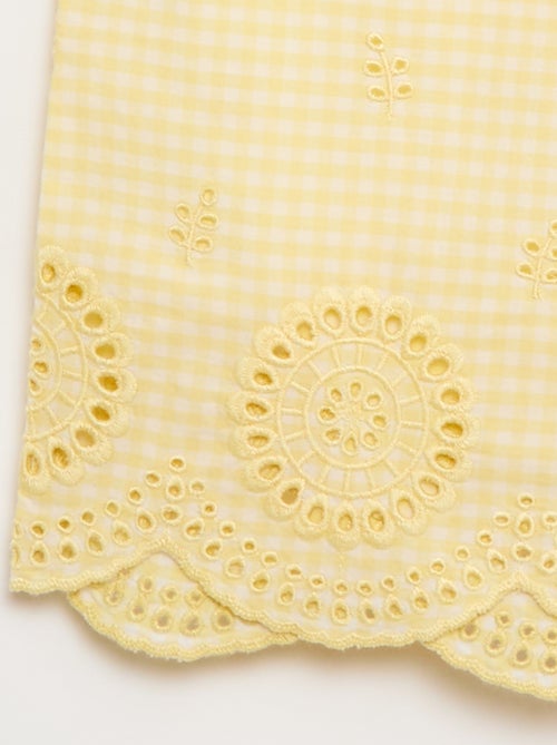 Pantalon vichy en coton - Kiabi