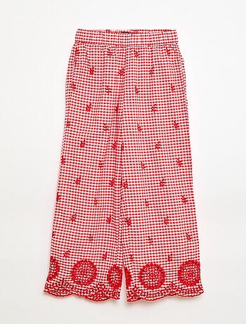 Pantalon vichy en coton