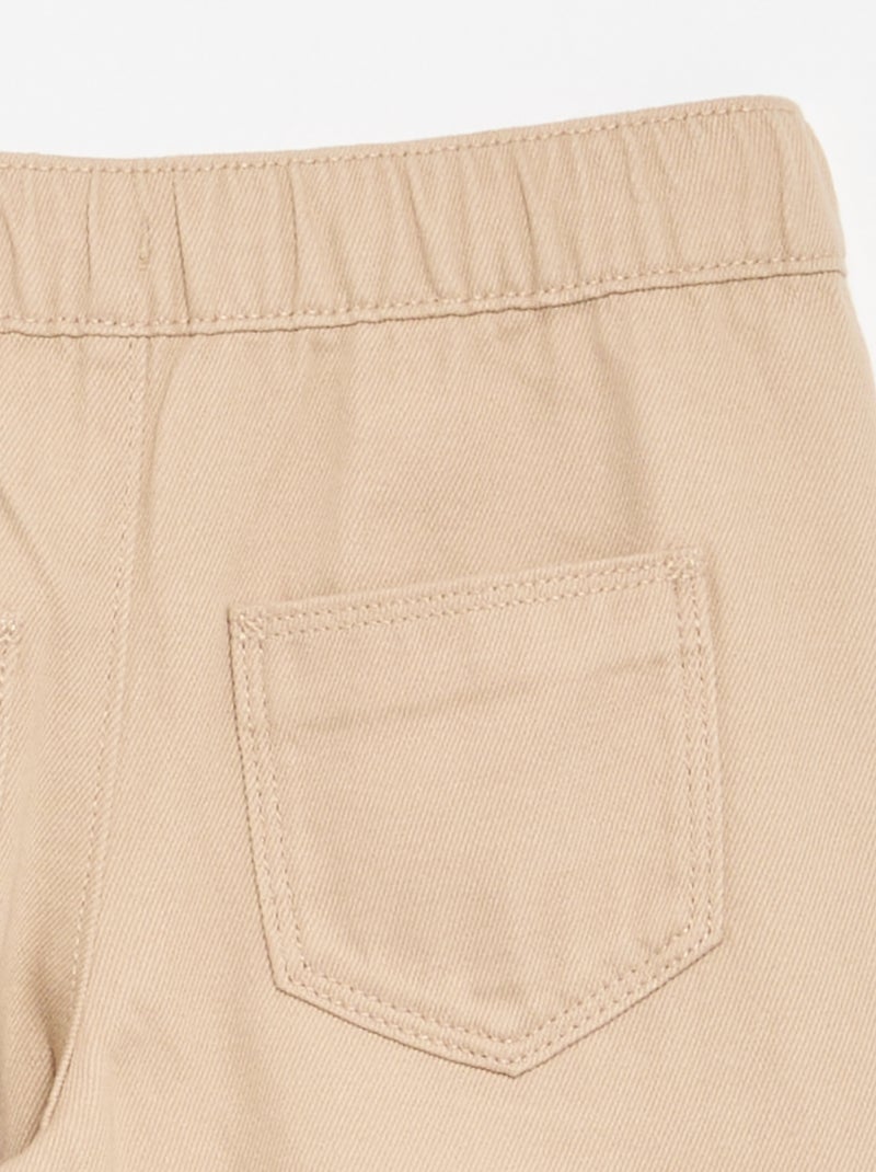Pantalon wide leg - coupe ajustée Beige - Kiabi
