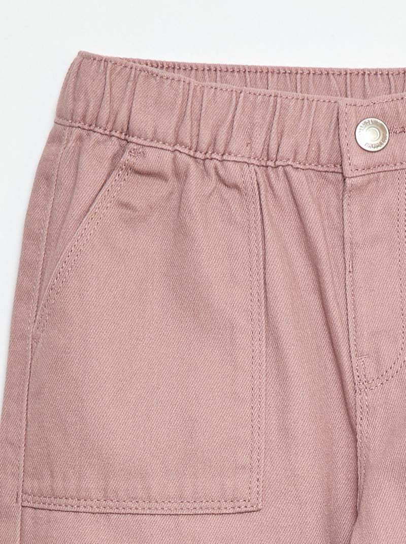 Pantalon wide leg - Coupe + confortable Rose - Kiabi