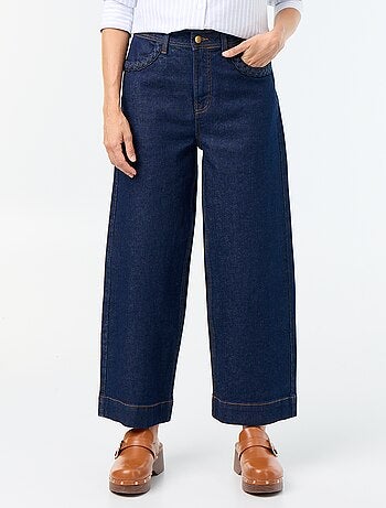 Pantalon wide leg à poches tressées