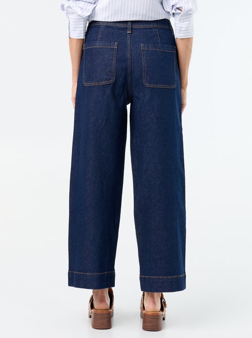 Pantalon wide leg à poches tressées - Kiabi