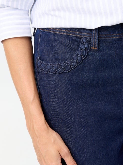 Pantalon wide leg à poches tressées - Kiabi
