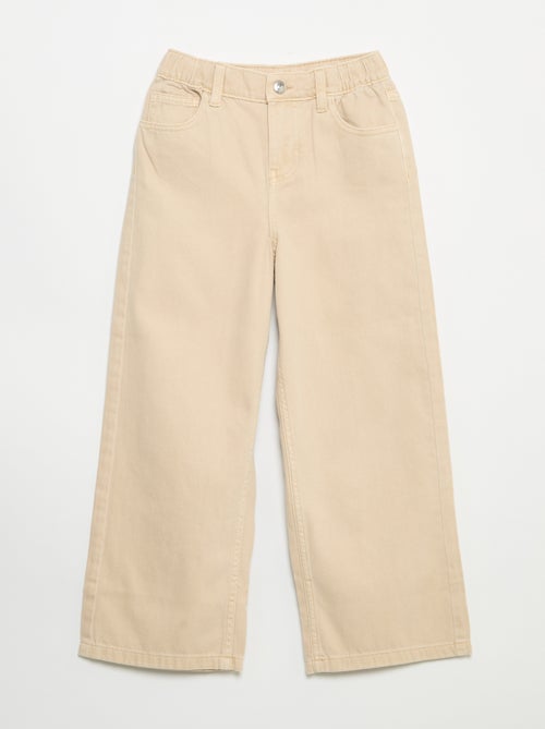 Pantalon wide leg à taille ajustable - Kiabi