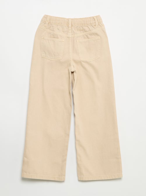 Pantalon wide leg à taille ajustable - Kiabi