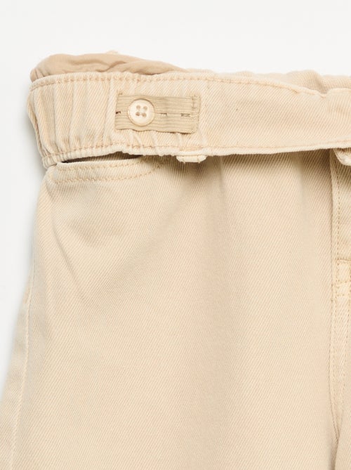 Pantalon wide leg à taille ajustable - Kiabi