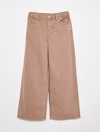 Pantalon wide leg à taille ajustable
