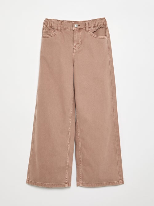 Pantalon wide leg à taille ajustable - Kiabi