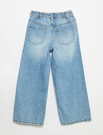 Pantalon wide leg avec broderies