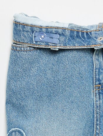 Pantalon wide leg avec broderies