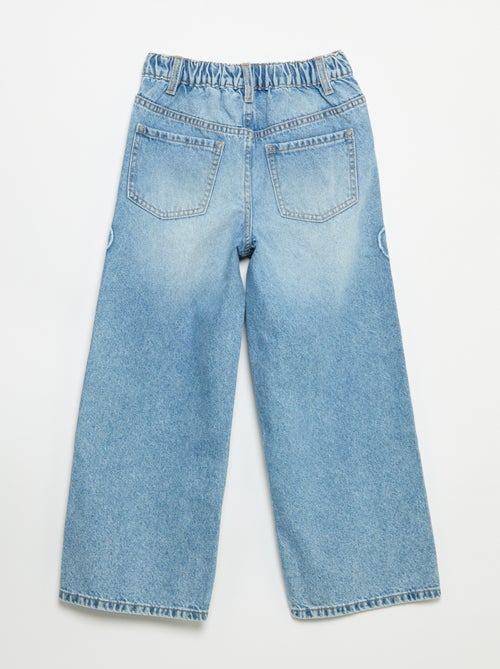 Pantalon wide leg avec broderies - Kiabi Pantalon wide leg avec broderies - Kiabi