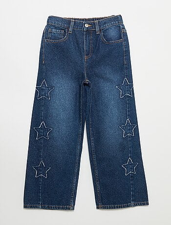 Pantalon wide leg avec broderies