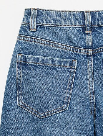 Pantalon wide leg avec broderies cœurs