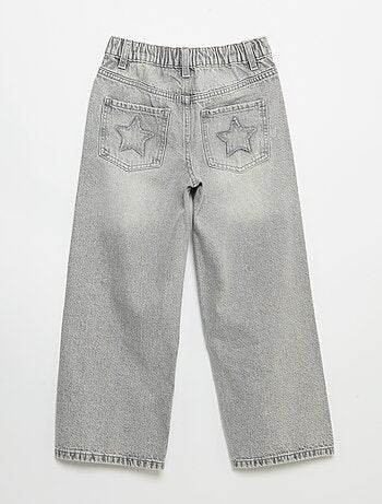 Pantalon wide leg avec broderies