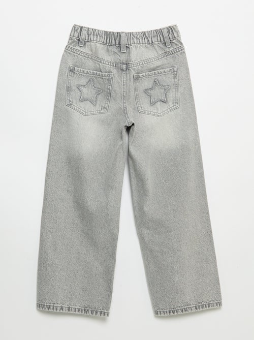 Pantalon wide leg avec broderies - Kiabi Pantalon wide leg avec broderies - Kiabi