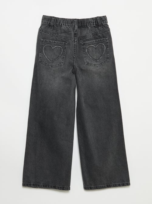 Pantalon wide leg avec broderies - Kiabi Pantalon wide leg avec broderies - Kiabi