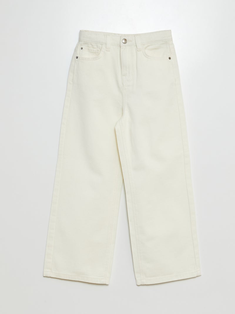 Pantalon wide leg Blanc - Kiabi