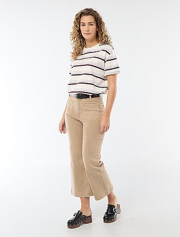 Pantalon wide leg coloré