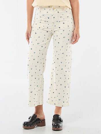 Pantalon wide leg coloré