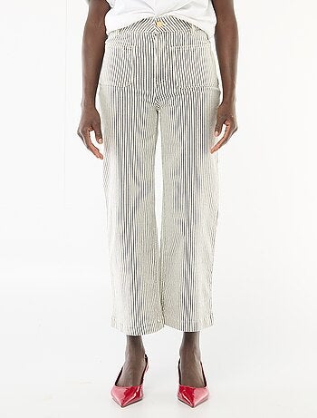 Pantalon wide leg coloré