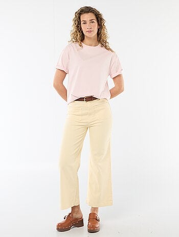Pantalon wide leg coloré