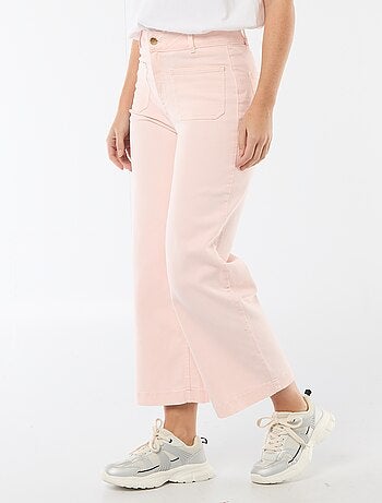 Pantalon wide leg coloré