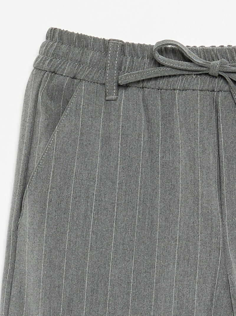 Pantalon wide leg / coupe large Gris - Kiabi