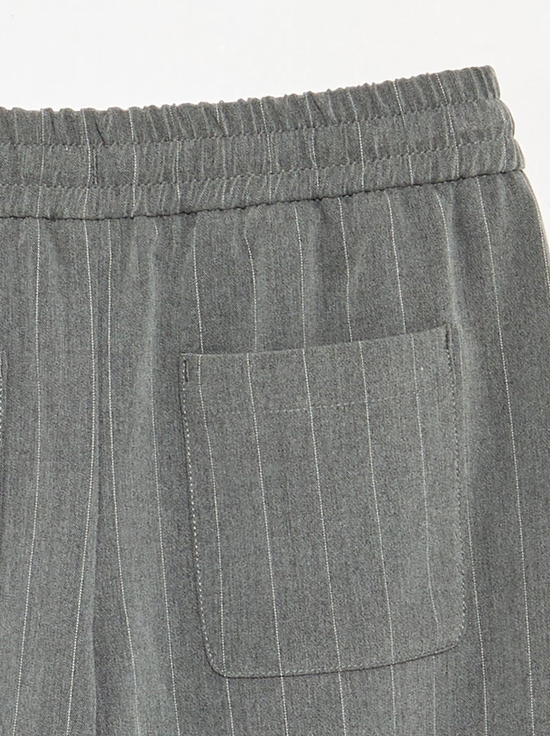 Pantalon wide leg / coupe large Gris - Kiabi